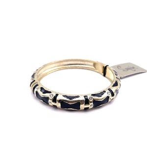 NWT Sequin Bangle Hinge Bracelet Gold Black by Nordstrom
